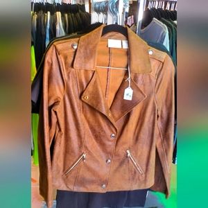 Chico's Size 0 brown moto jacket